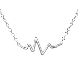 Lantisor din argint cu pandantiv cardiograma model DiAmanti DIA22353 (Argint 925‰ 1,25 g.)